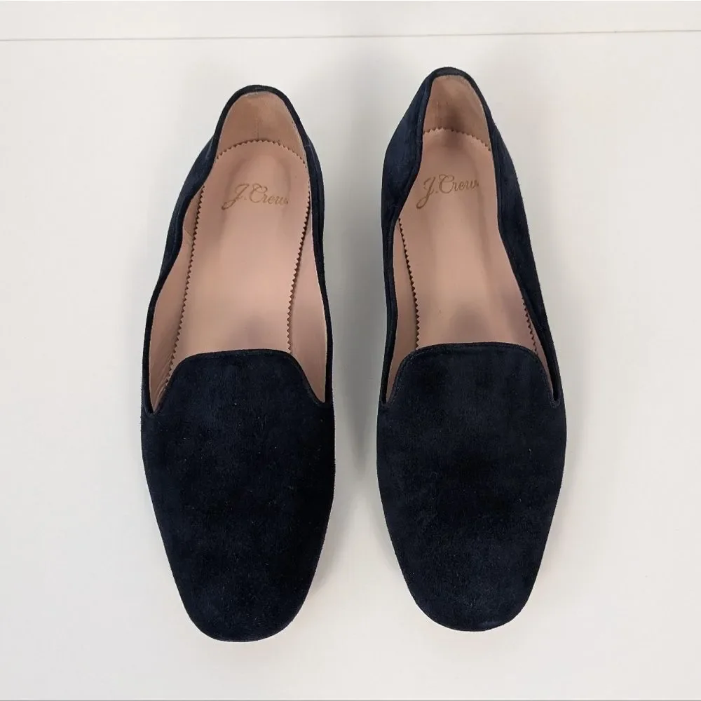 J. Crew Blue Suede Loafers Women's 7.5